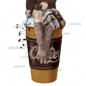 Coffee Girl PNG, Coffee Girl Png, Coffee Girl Sublimation, Coffee Girl Design, Coffee Girl Clipart, Coffee Clipart, Coffee Girl Illustration