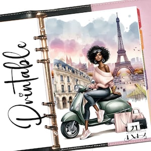 Travel Black Girl Planner Dashboard, PDF-Printable Dashboards, Motorstyle Black Girl Dashboard, A5 Planner, Dashboard Planner,Pocket Planner