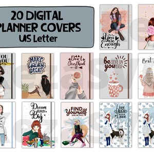 Digital Planner Covers, Digital Notebook Covers, Goodnotes Covers, Digital Journal Cover, Digital Book Covers, Digital Happy Planner Cover