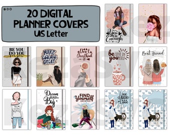 Digital Planner Covers, Digital Notebook Covers, Goodnotes Covers, Digital Journal Cover, Digital Book Covers, Digital Happy Planner Cover