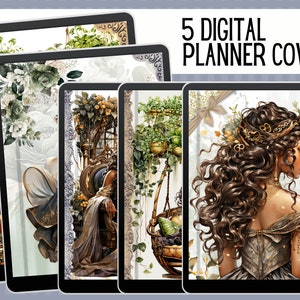 Black Girl Digital Planner Covers, Goodnotes Covers, Black Girl PRINTABLE Covers, Journal Cover, Digital Planner Cover, Queen Digital Cover