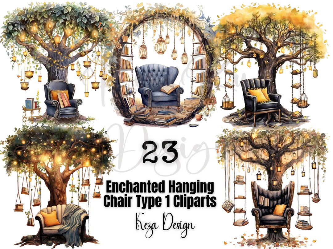 Enchanted Hanging Chair Stickers-t1, Beautiful Chair Stickers, Hanging ...