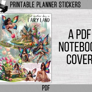 PRINTABLE Colourful Black Fairy-t1, PDF Black Fairy Sticker Sheets ...