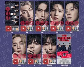 Kpop Tour Holographic Concert Ticket Memoribila with Tap to scan for Spotify Playlist Setlist