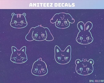 Animal Character Vinyl Decal Sticker for Light Stick, Car, and Laptop (Aniteez)