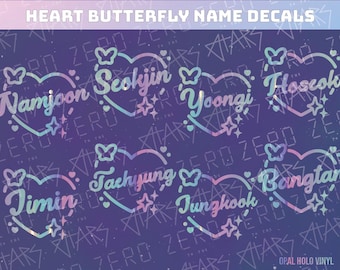 Kpop Heart Bias Vinyl Decal Sticker for your Light Stick, Car, and Laptop