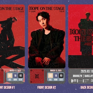 J-Hope | Hope on the Stage Tap to scan for Spotify Playlist Setlist - Holographic Concert Ticket Memorabilia