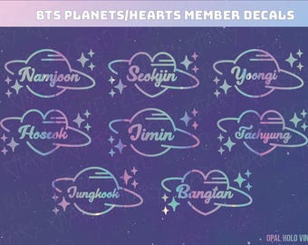 Kpop Planet/Heart Bias Vinyl Decal Sticker for your Light Stick, Car, and Laptop
