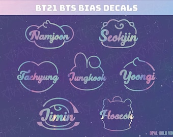 Kpop Character + Bias Name Vinyl Decal Sticker for your  Light Stick, Car, and Laptop