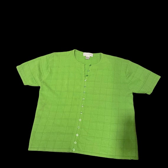 Lime vintage knit tee - image 1