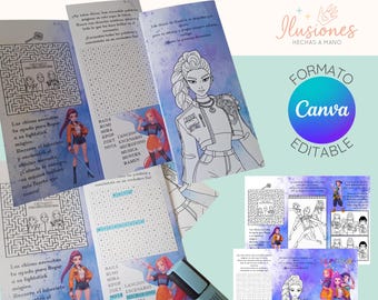 Editable Canva Template | Kids' Activities in English | High-Quality Images | Digital Product | K-Pop Demon Hunters