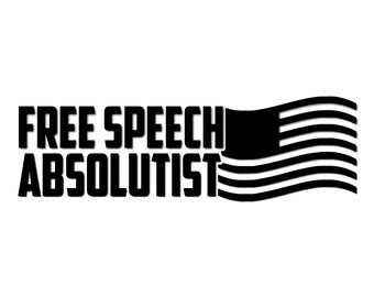 Libertad de expresión Absolutista Die Cut Decal
