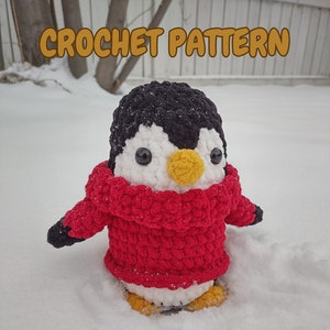 Penguin Crochet Pattern PDF Beginner | Instructions ONLY | Cozy Plush Plushies | Winter Christmas Holiday | Handmade Cute Adorable