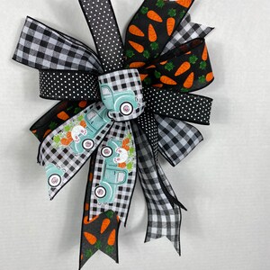 Easter Bow for Wreath, Easter Basket Bow, Easter Bunny Bow
