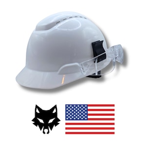 Safety or Sunglasses Holder + Free Sticker - Hard Hat Accessory Clip - Great Construction Gift - Wolf Clips