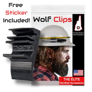 Houder voor markeerstift en potlood + gratis sticker - Clip veiligheidshelm accessoire - Wolfclips - Geweldig cadeau voor Vaderdag Hem Echtgenoot Vriendje Broer Vader