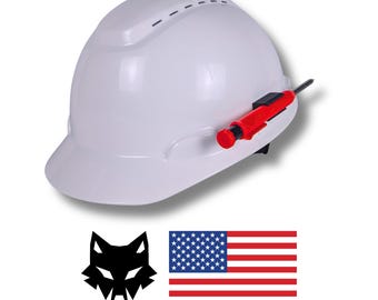 Mechanical Carpenter's Pencil Holder + Free Sticker - Hard Hat Accessory Clip - Blue Collar Father's Day Construction Gift - Wolf Clips