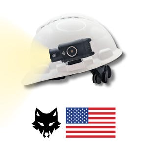 Clip per guida Picatinny + adesivo gratuito - Accessorio per luce per casco - Ottimo regalo per l&#39;edilizia - Meglio di una lampada frontale - Wolf Clips