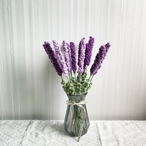 Crochet lavender, Eucalyptus Leaf,purple lavender, bouquet ornament, suitable for home/wedding decoration,any room decoration