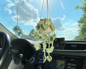 Car Plants, Succulent Car Plant Decor, Car Plant Hanging, Crochet Hanging Plants, Car Accessories For Women
