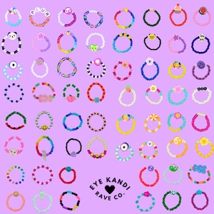 Cute Beaded Stretch Rings Set - Colorful Seed Bead Rings - Stackable Ring Set - Anxiety Bead Rings Stim Jewelry - Festivals Accessories