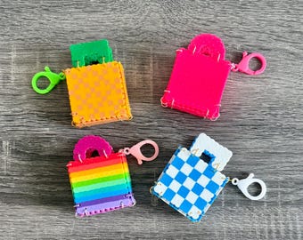Tomagachi Shaker Keychain - 3D Kandi Perler Charm - Unique