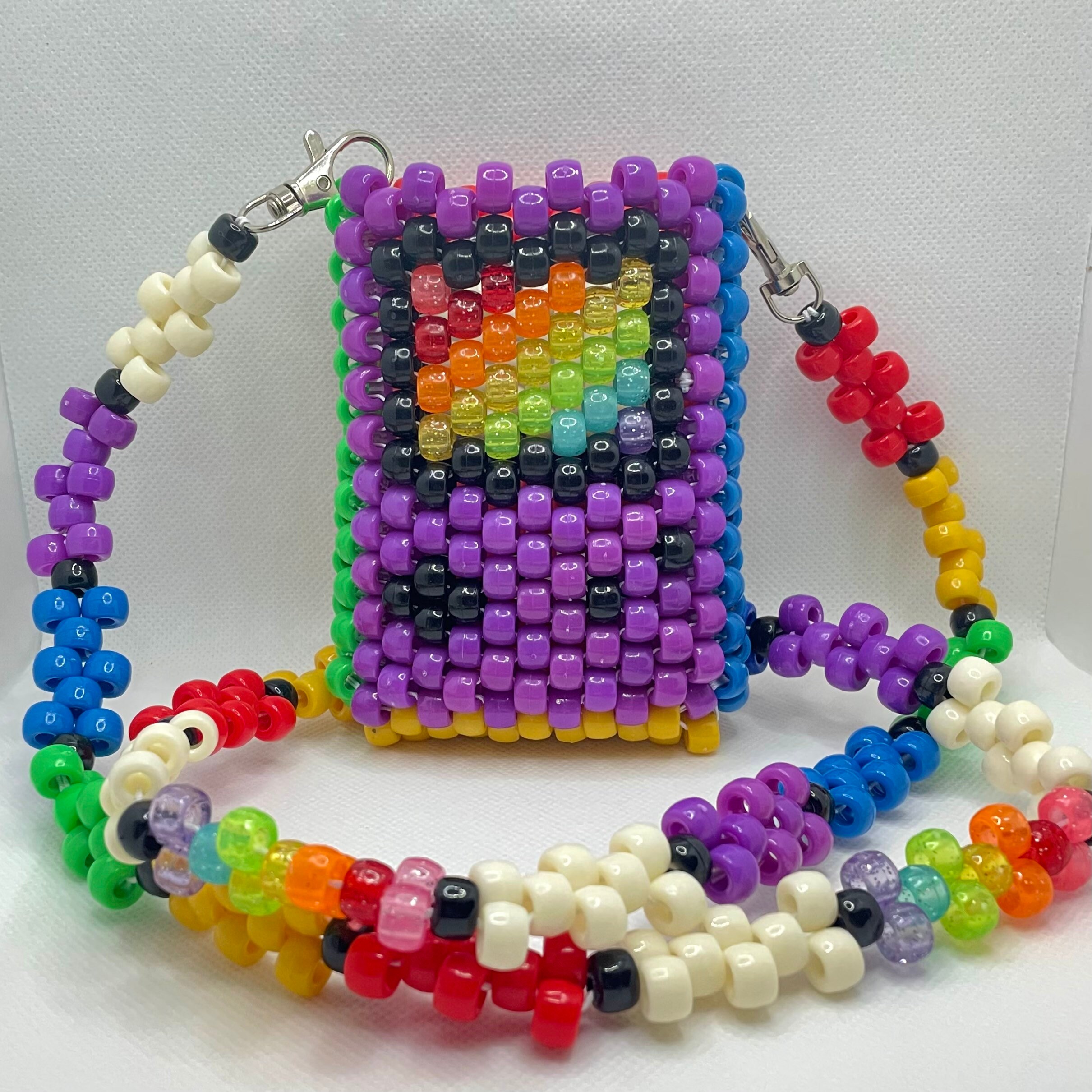 Neon and Black Barrel Beads for Kandi Jewelry, Rave Vibe Pony