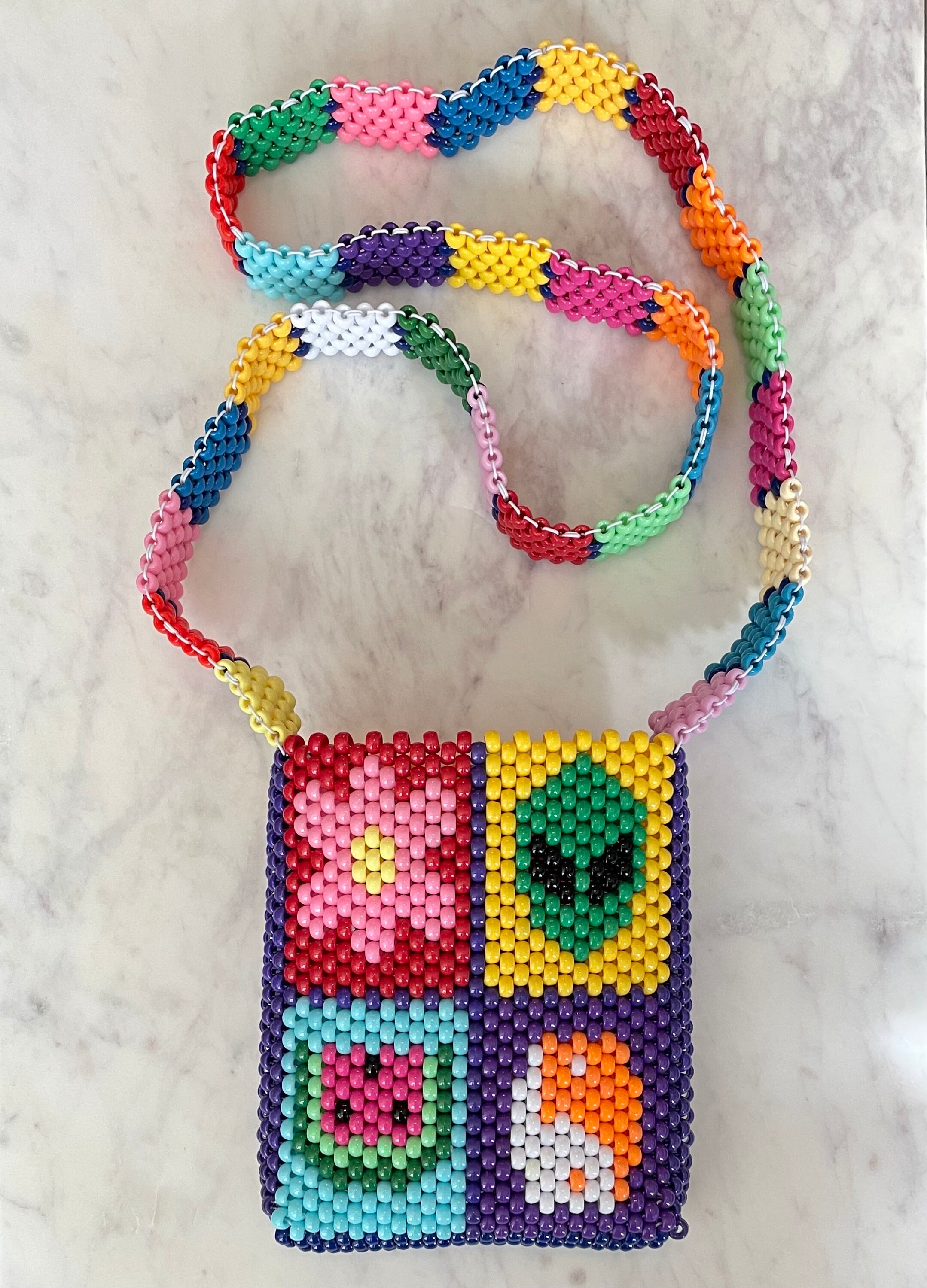 Patchwork Rave Rave Patches Kandi Purse W/ Cross Body Strap - Cute Patchwork Handmade ...