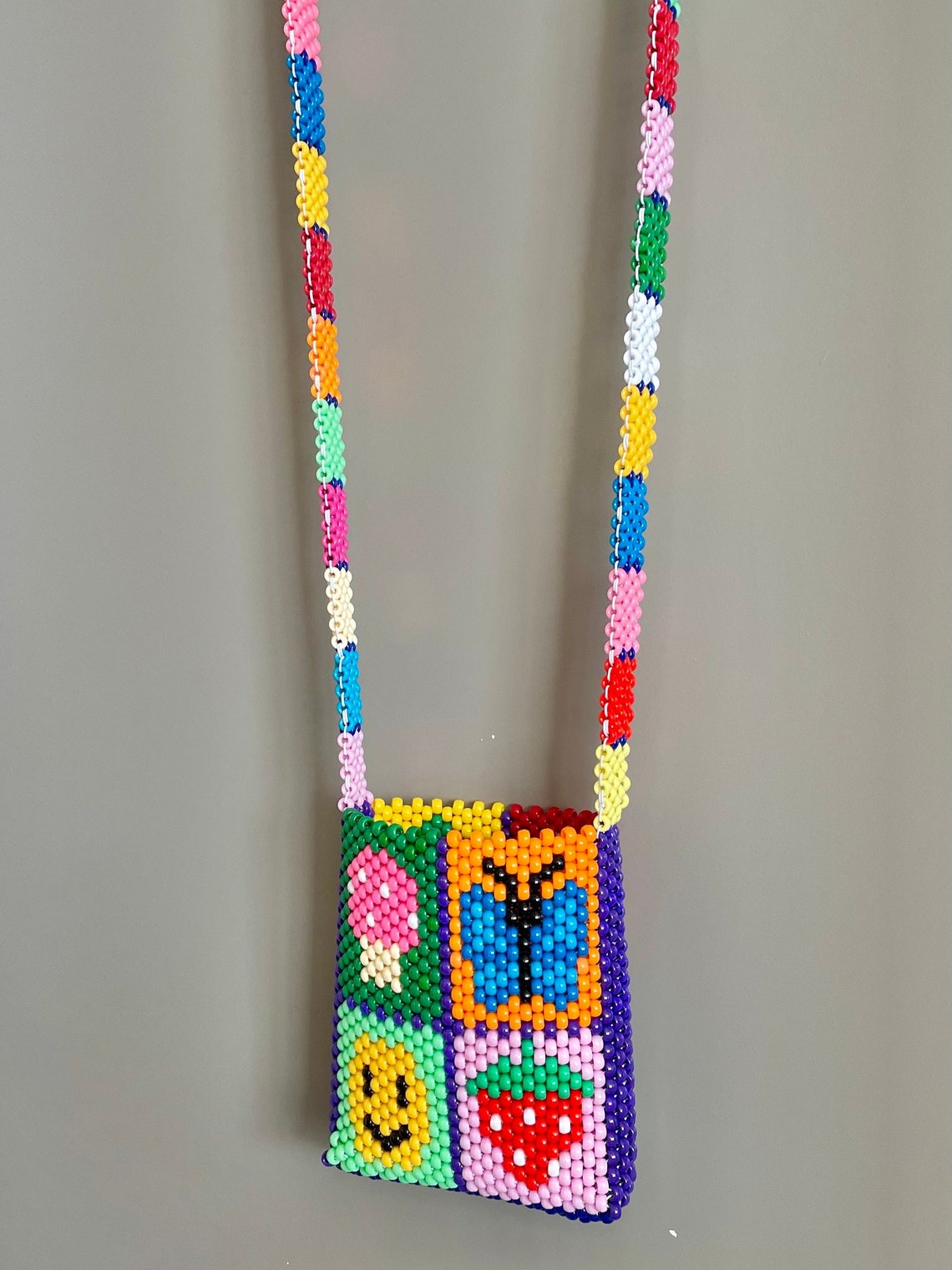 Patchwork Rave Rave Patches Kandi Purse W/ Cross Body Strap - Cute Patchwork Handmade ...
