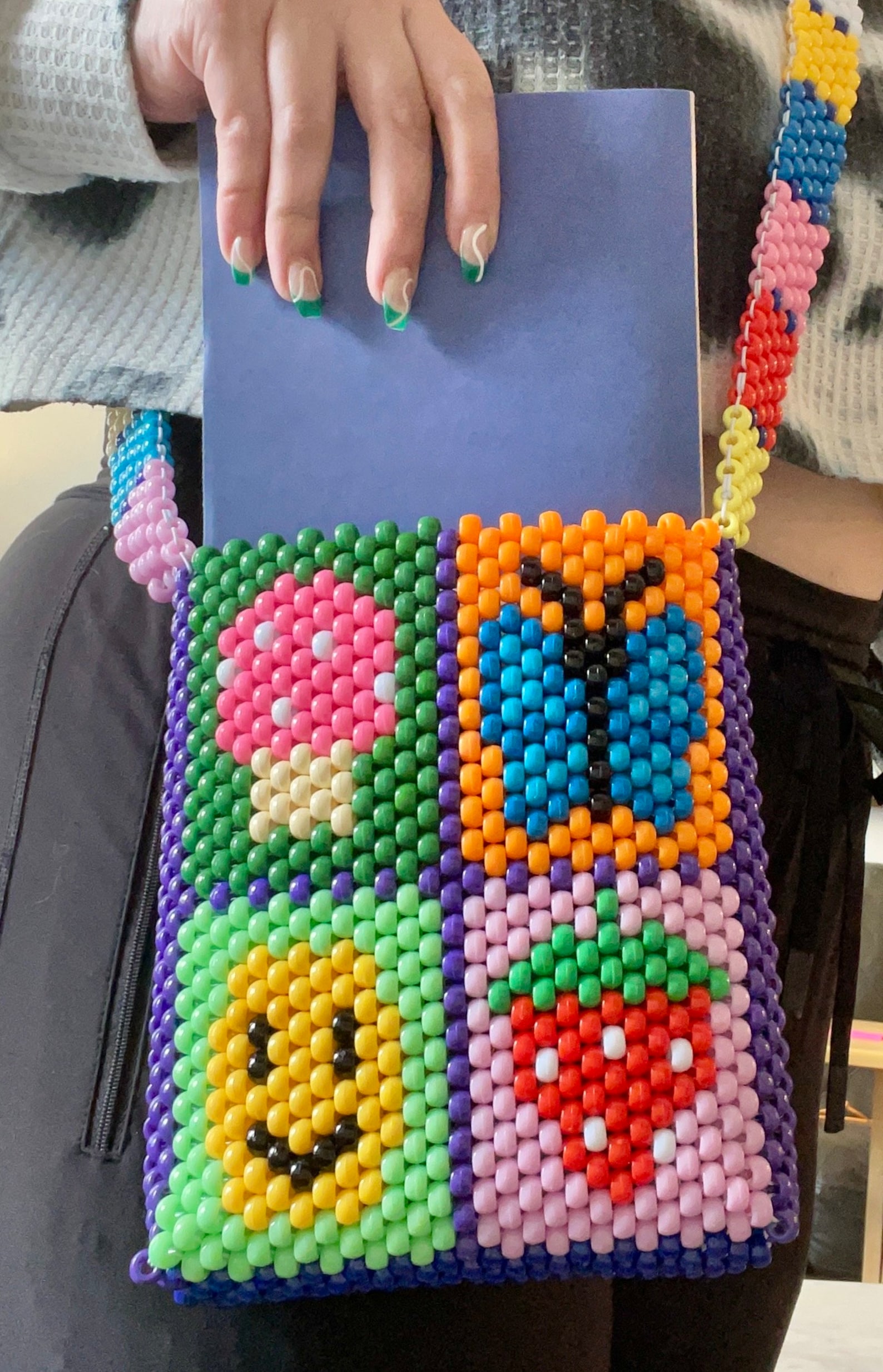 Patchwork Rave Rave Patches Kandi Purse W/ Cross Body Strap - Cute Patchwork Handmade ...