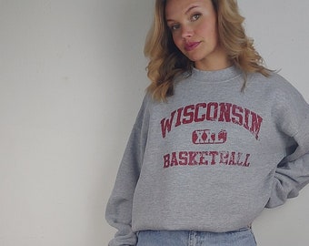 90s Lee Sweatshirt | Vintage Wisconsin Sweatshirt | UW Madison 90s Crewneck | Vintage Wisconsin Badgers | Y2k Sweatshirt | Bucky Badger