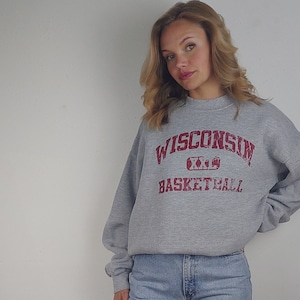 90s Lee Sweatshirt | Vintage Wisconsin Sweatshirt | UW Madison 90s Crewneck | Vintage Wisconsin Badgers | Y2k Sweatshirt | Bucky Badger