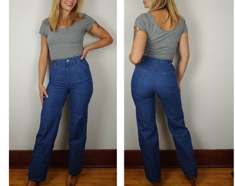 70s Flare Jeans | Vintage Straight Jeans | Light Wash Denim | 70s High Waisted Jeans | Medium Wash Bootcut | Boho Bell Bottoms | Levi's