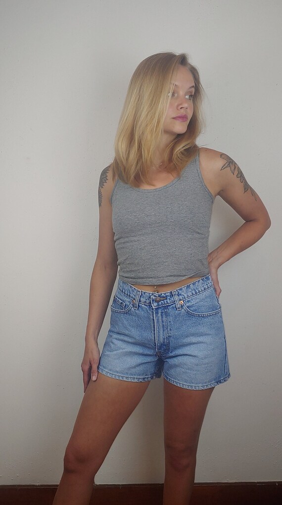 Vintage Jordache Light Wash Jean Shorts | 90s Hig… - image 2