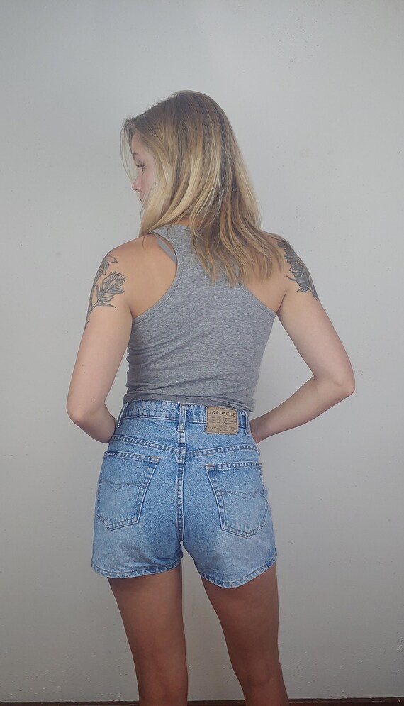 Vintage Jordache Light Wash Jean Shorts | 90s Hig… - image 3