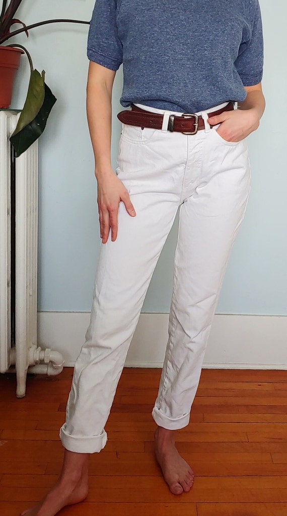 90s White Denim Jeans | High Waisted Jeans | Y2k … - image 6