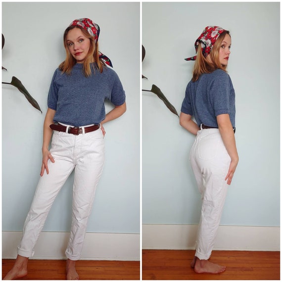 90s White Denim Jeans | High Waisted Jeans | Y2k P