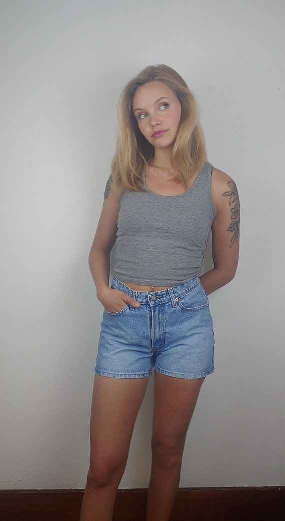 Vintage Jordache Light Wash Jean Shorts | 90s Hig… - image 6