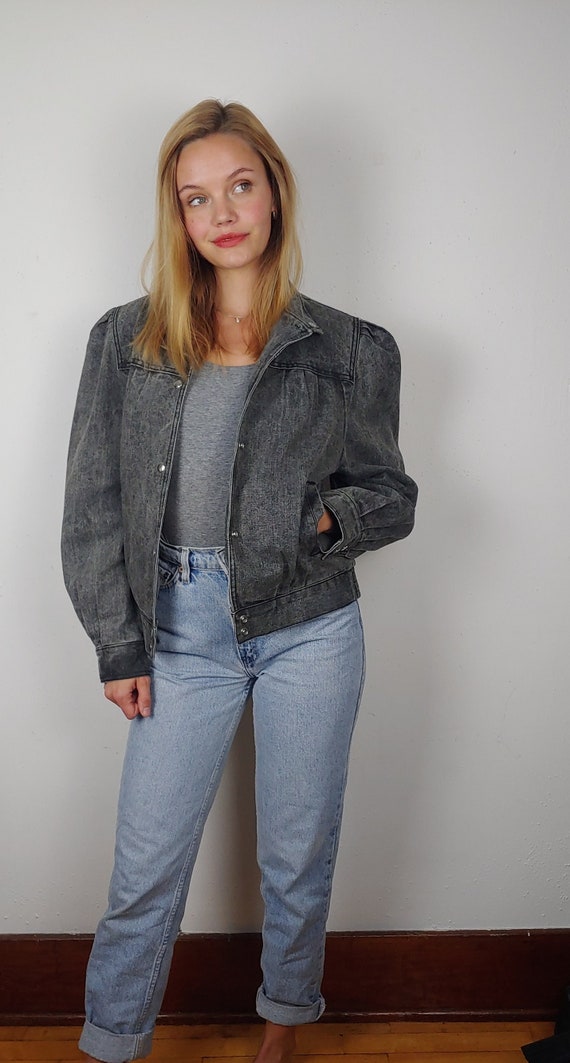 vintage black denim jacket Gem