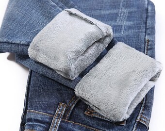 Fleece Lined Jeans - Etsy Australia