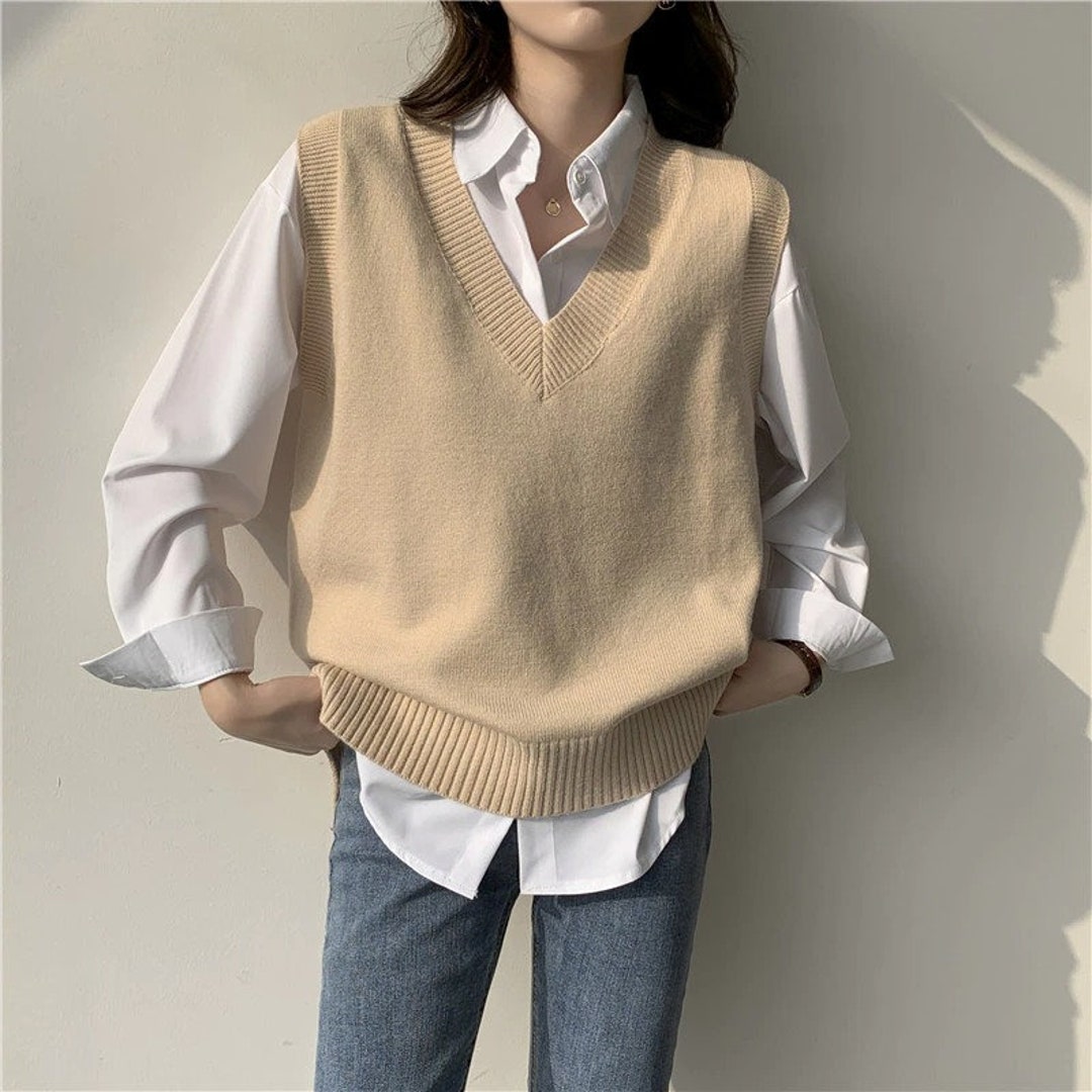 Women Sweater Vest Spring 2021 Autumn Women Short Loose - Etsy