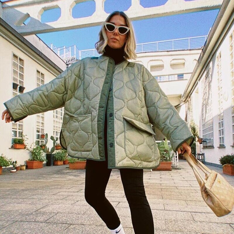 2022 Women's Winter Jacket Armygreen Bomber Parkas - Etsy