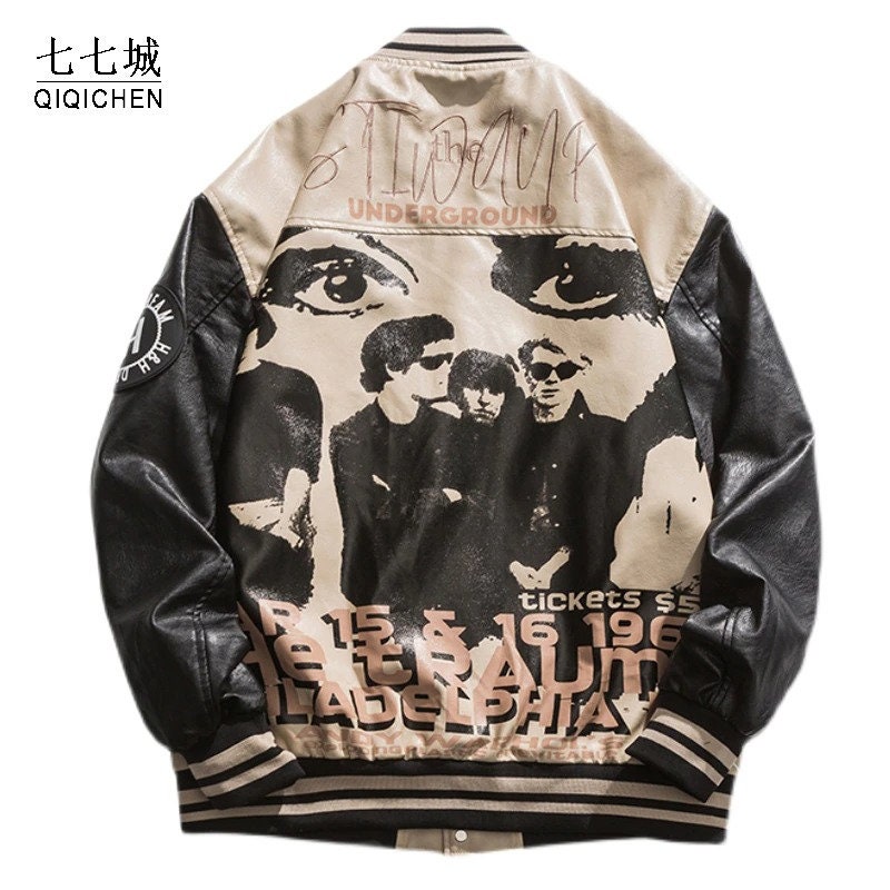 Men's Chicago Vintage Baseball Bomber Leather Jacket - Ultra Game Letterman Baseball Varsity Black Leather Bull Jacket (as1, alpha, xx_s, regular, regular, Faux Leather) at Men's Clothing store