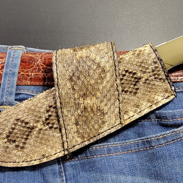 Esee 3 rc Cross Draw Hunting Sheath Handmade Rattlesnake skin skin SHEATH LEFT PULL