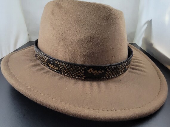 Western cowboy cowgirl Real BURMESE PYTHON snake skin hat band band  adjustable