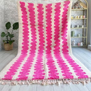 Pink Moroccan Berber Rug ,Handmade Blush Wool Rug, Custom Area Rug, Soft Pink Boho Rug for Living Room or Bedroom ,custom morocco pink rug