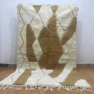 brown wool morocco rug , morocco handmade rug ,large berber wool rug ,brown handmade rug ,morocco berber rug ,custom handmade rug ,large rug