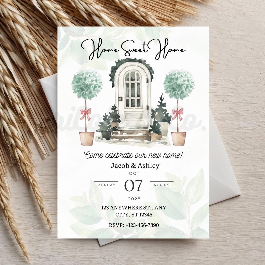 Editable Housewarming Template, New Home Party, Printable Housewarming ...