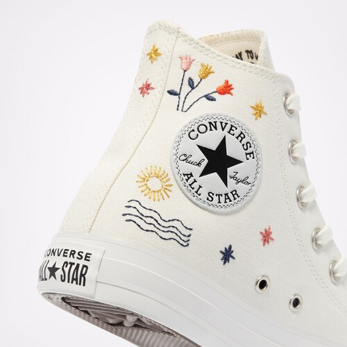 Converse Embroidered Shoes Converse Chuck Taylor 1970s Etsy