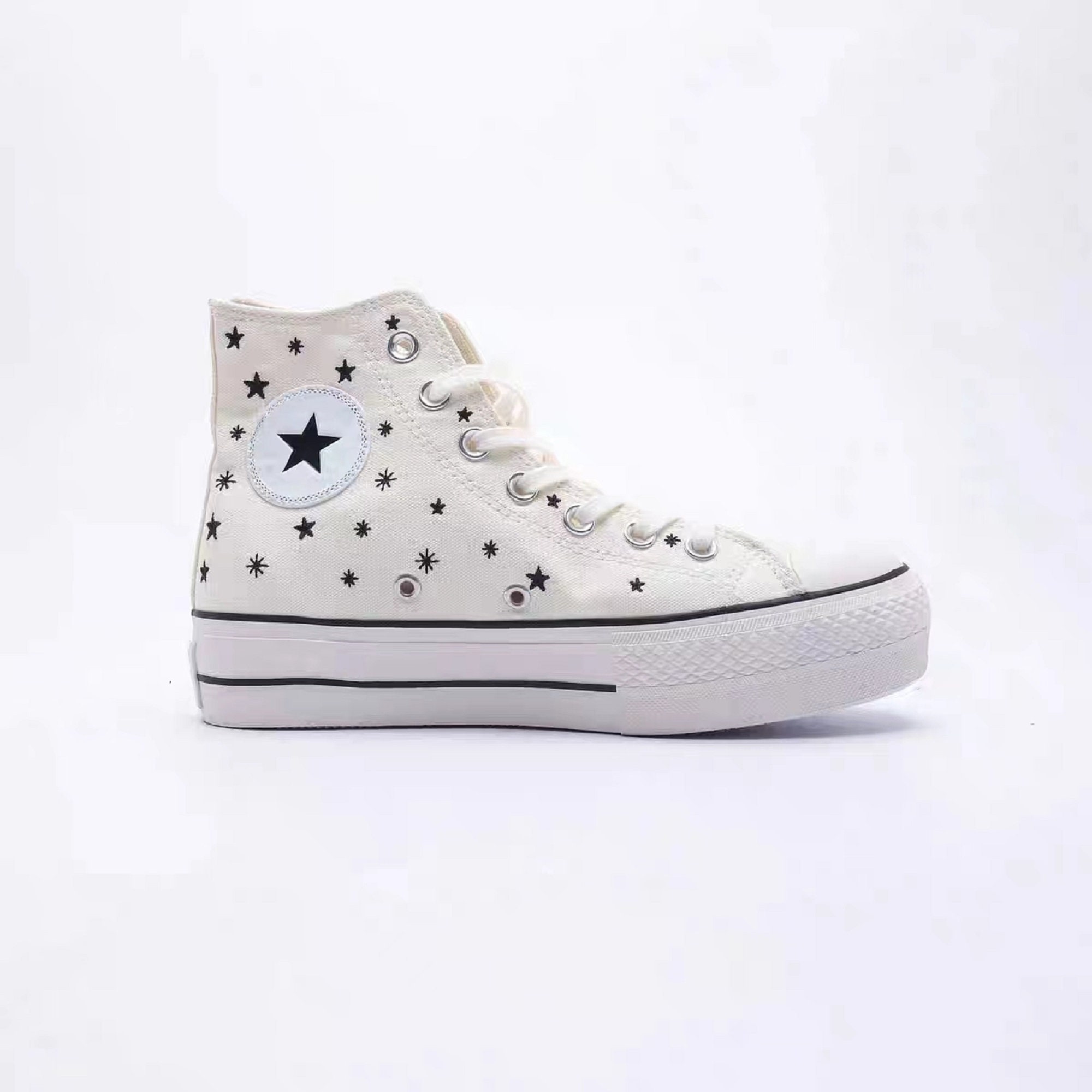 Platform Converse Converse Embroidered Shoes Converse Chuck